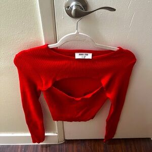 Never worn red crop top